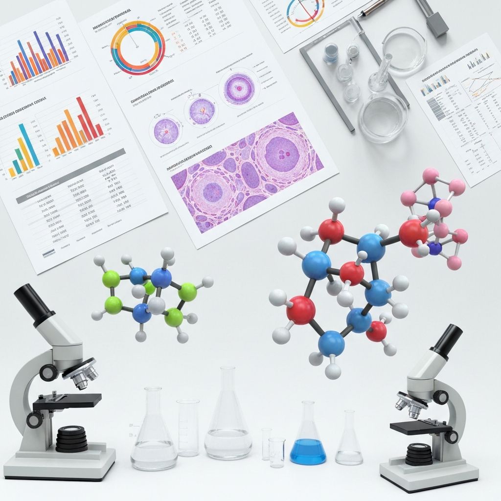 Scientific research materials and nutritional data visualization